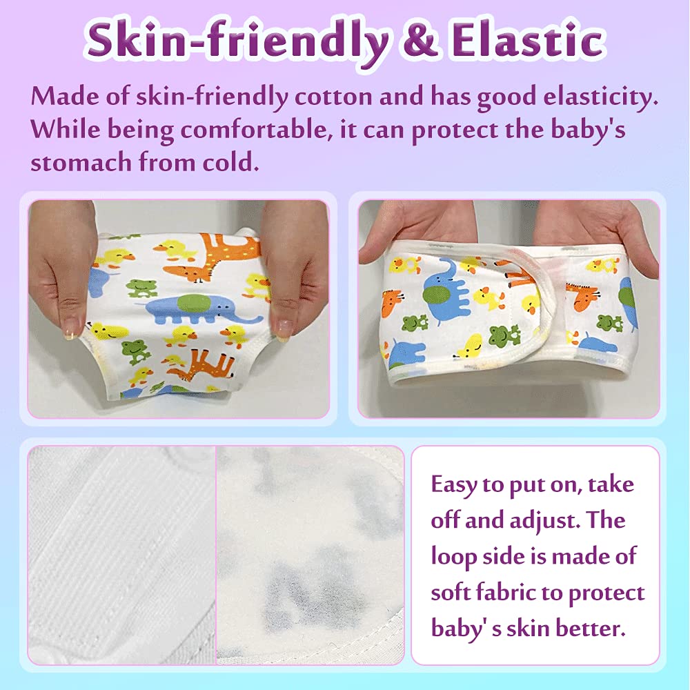 Mybow Umbilical Cord Cover for Newborn Baby Belly Button Band Tummy Wrap Infant Abdominal Binder Umbilical Hernia Belt Baby Colic Wrap Belly Protector Cloth Wrap - Image 3
